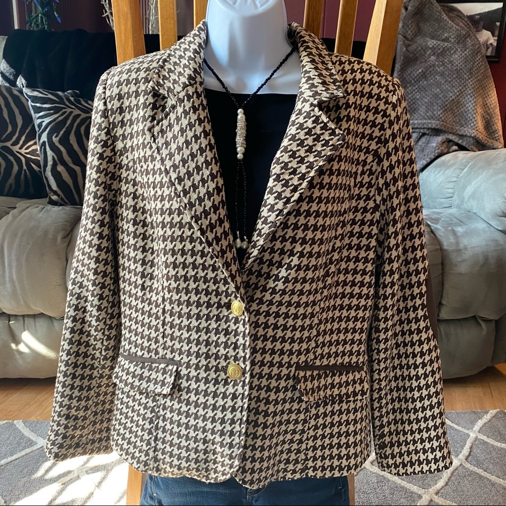 Joan Rivers Houndstooth Blazer Size 12